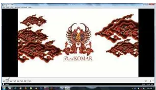 Gambar IV.1.1 tampilan awal video iklan Batik Komar. 