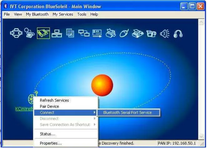 Figure 2.3: Bluesoleil Main Window Searching For Device 