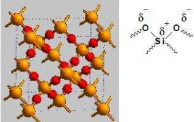 Gambar 6. Struktur silika penyusun fasa diam KLT (Sastrohamidjojo,  2002). 