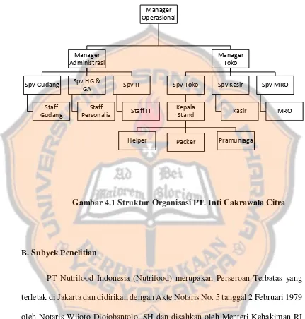 Gambar 4.1 Struktur Organisasi PT. Inti Cakrawala Citra 