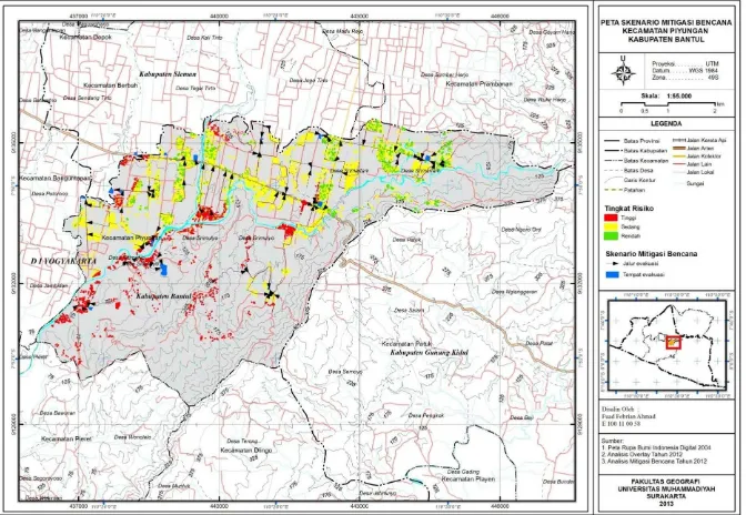Gambar 5. Peta Skenario Mitigasi Bencana Kecamatan Piyungan 