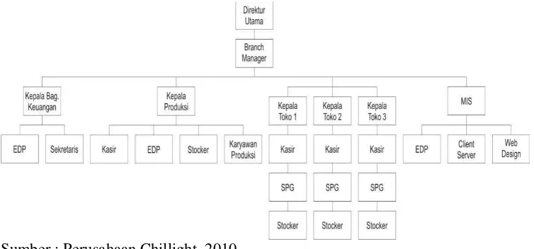 Gambar 3.1. Struktur Organisasi Perusahaan Chillight 