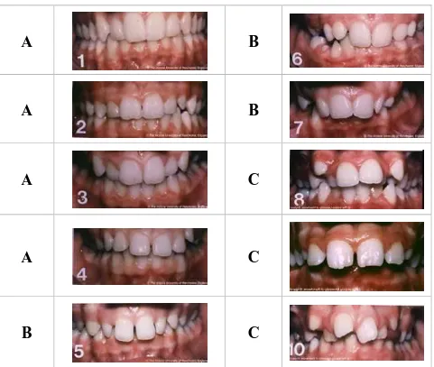 Gambar 4. Sepuluh tingkat Aesthetic Component dari Index of Orthodontic Treatment Need19.