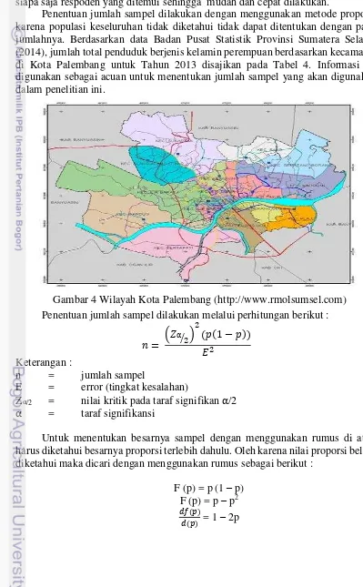 Gambar 4 Wilayah Kota Palembang (http://www.rmolsumsel.com) 