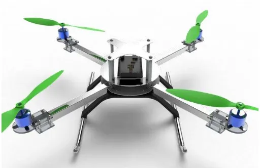 Gambar 3.3 UAV  – VTOL dengan bentuk quadcopter 
