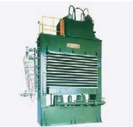 Gambar 4 Mesin pengempa panas (hot press)  Sumber: http://www.itplywood.en.made-in-china.com  Spesifikasi: 