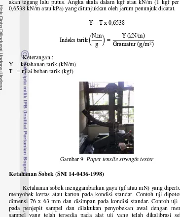 Gambar 9  Paper tensile strength tester 