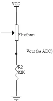 Gambar 3.3. Rangkaian Flexiforce 