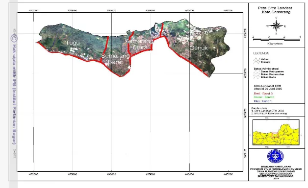 Gambar 3.1 Peta Area Penelitian di Semarang Tepian Pantai 