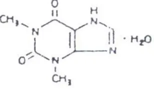 Gambar 3. Struktur molekul teofilin (Anonim, 1995) 