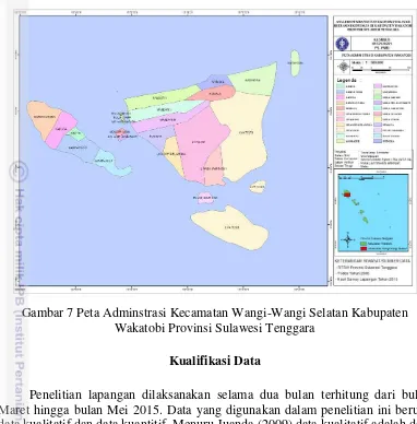 Gambar 7 Peta Adminstrasi Kecamatan Wangi-Wangi Selatan Kabupaten 