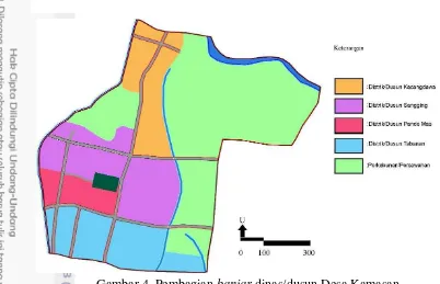 Gambar 5  Persentase penggunaan lahan Desa Kamasan 