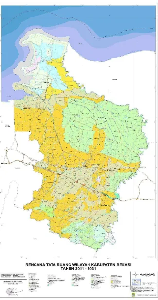 Gambar 3.3 Peta Rencana Rencana Pola Ruang Kabupaten Bekasi. (RTRW 