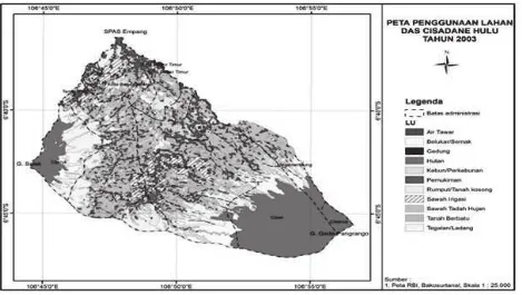 Tabel 2. Luasan Kelompok hidrologi tanah di DAS Cisadane Hulu