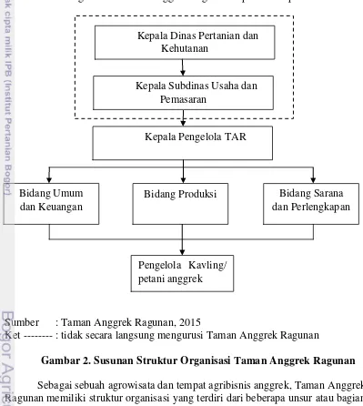 Gambar 2. Susunan Struktur Organisasi Taman Anggrek Ragunan 