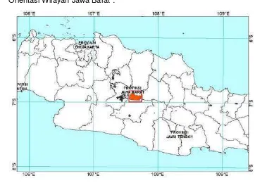 Gambar 3.1  Peta Wilayah Jawa Barat 