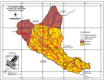 Gambar 6.  Peta lokasi penelitian di kecamatan Samarang. 