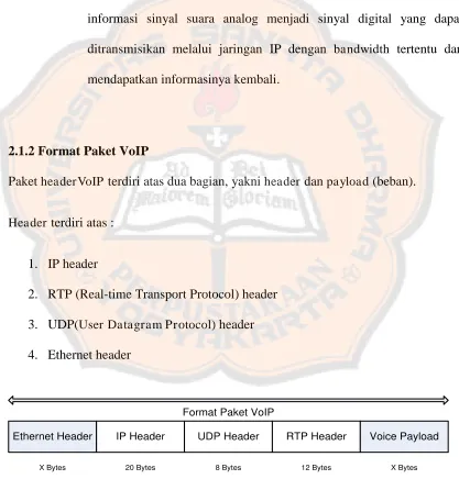 Gambar 2.2 Format Paket VoIP 