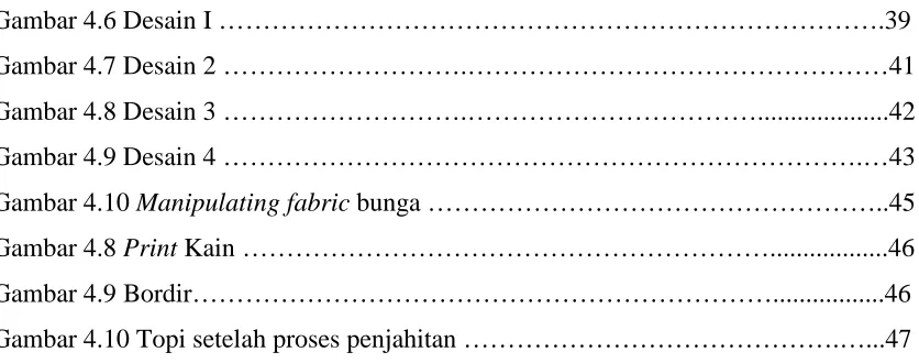 Gambar 4.6 Desain I ………………………………………………………………….39 