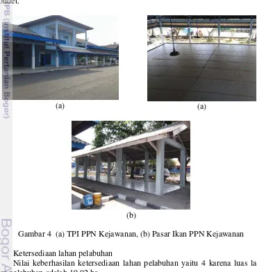 Gambar 4  (a) TPI PPN Kejawanan, (b) Pasar Ikan PPN Kejawanan 