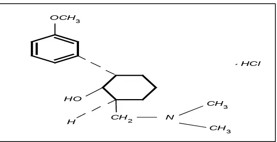 Gambar 4. Struktur Senyawa Tramadol   HCl ( Moffat, dkk., 2004) 