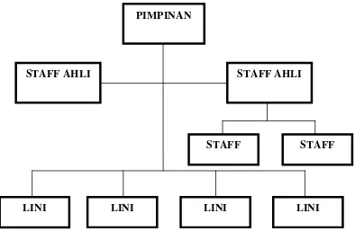 Gambar 3.2 Struktur Organisasi Garis dan Staff 