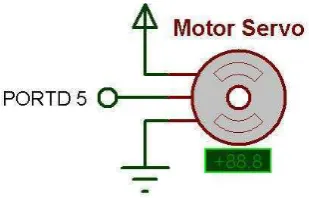 Gambar 3.11 Rangkaian Motor Servo 