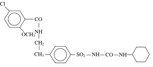 Gambar 1. Struktur Kimia Glibenklamid 