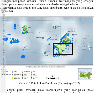 Gambar 2 Peta Lokasi Penelitian (Kartawijaya 2012) 