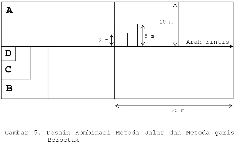 Gambar 5. Desain Kombinasi Metoda Jalur dan Metoda garis  