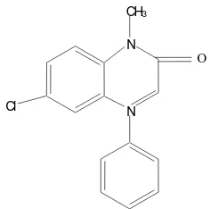 Gambar 2. Struktur Kimia Diazepam (7-klor-1,3-dihidroksi-1-metil-5-fenil-2H-1,4-benzoldiazepin-2-on) (Anonim, 1979) 