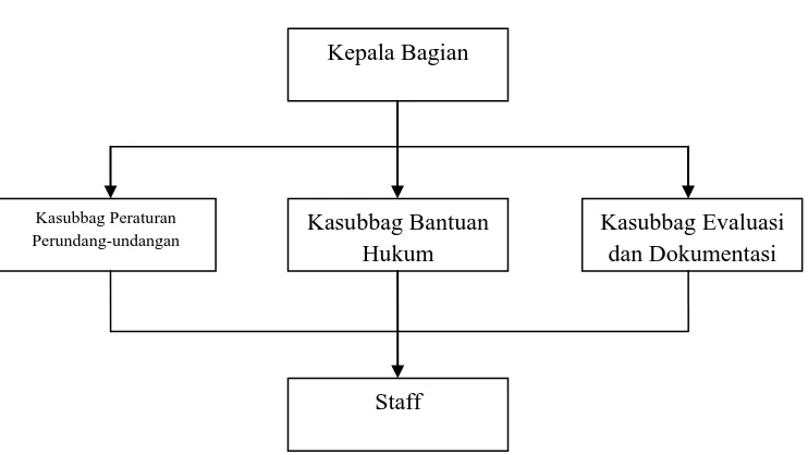 Gambar 4.3 Struktur Organisai Bagian Hukum Sekretariat Daerah Kota 