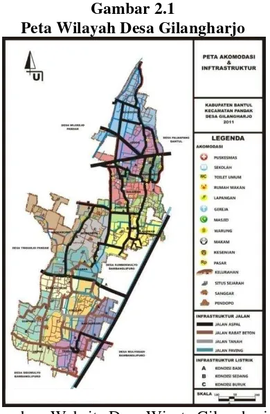 Gambar 2.1 Peta Wilayah Desa Gilangharjo 