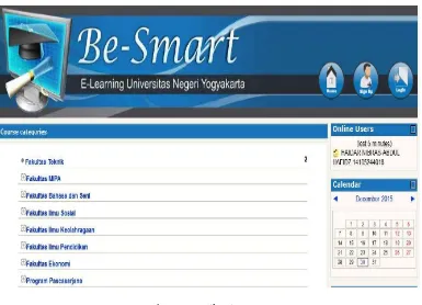 Gambar 3. Aplikasi Be-Smart (http://besmart.uny.ac.id/) 