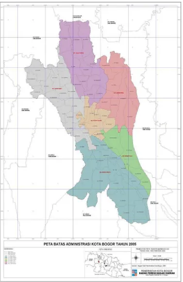 Gambar 4  Peta wilayah Kota Bogor. 
