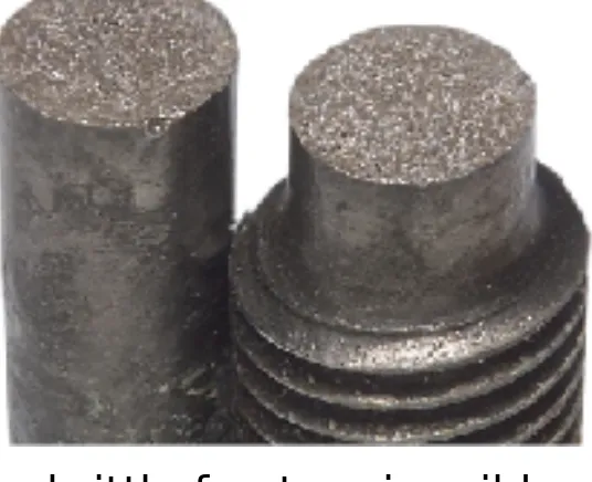 Figure.  Localized deformation of a ductile material during a tensile test produces a necked region