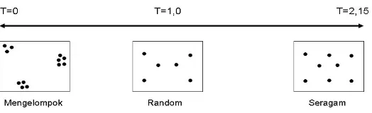 Gambar 1.3  Continuum nilai analisis tetangga terdekat (T) 