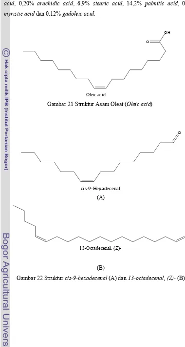 Gambar 21 Struktur Asam Oleat (Oleic acid) 