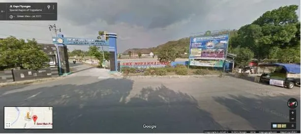 Gambar 1. Denah SMK Muhammadiyah dari Google Maps