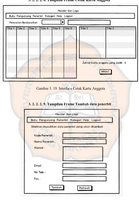 Gambar 3. 19. Interface Cetak Kartu Anggota 