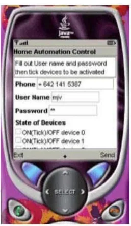 Figure 2.3: Cellular phone emulator running Java application. 