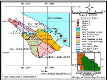 Gambar 3. Peta Lokasi Penelitian (sumber : www.serdangbedagaikab.go.id) 