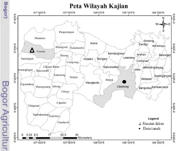 Gambar 1 Peta Wilayah Subang dan Indramayu (BPS 2010) 
