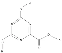 Gambar  4.  Struktur Potassium Oxonate (Anonim, 2008) 