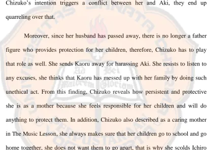 figure who provides protection for her children, therefore, Chizuko has to play 