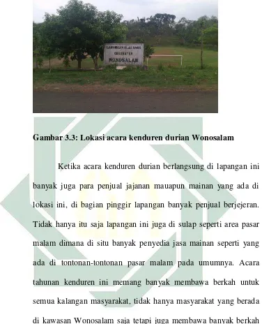 Gambar 3.3: Lokasi acara kenduren durian Wonosalam 