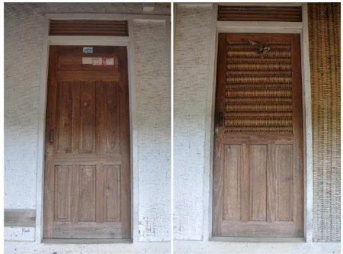 Gambar 2.7 bentuk pintu rumah tradisional Kampung Naga 