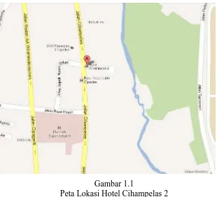 Gambar 1.1 Peta Lokasi Hotel Cihampelas 2 