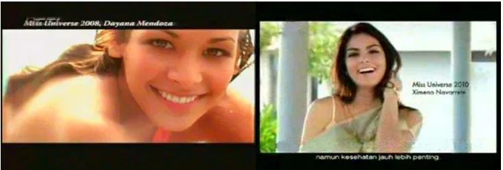 Gambar 1.1 Miss Universe 2008, Dayana MendosaGambar 1.2 Miss Universe 2010,Ximena Navarrete dalamversi Ximena Navarrete 