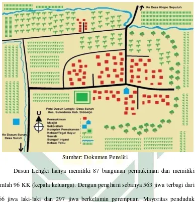 Gambar 4.2 Peta Dusun Lengki 